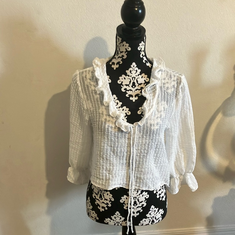 Bohemian Dainty flows white top